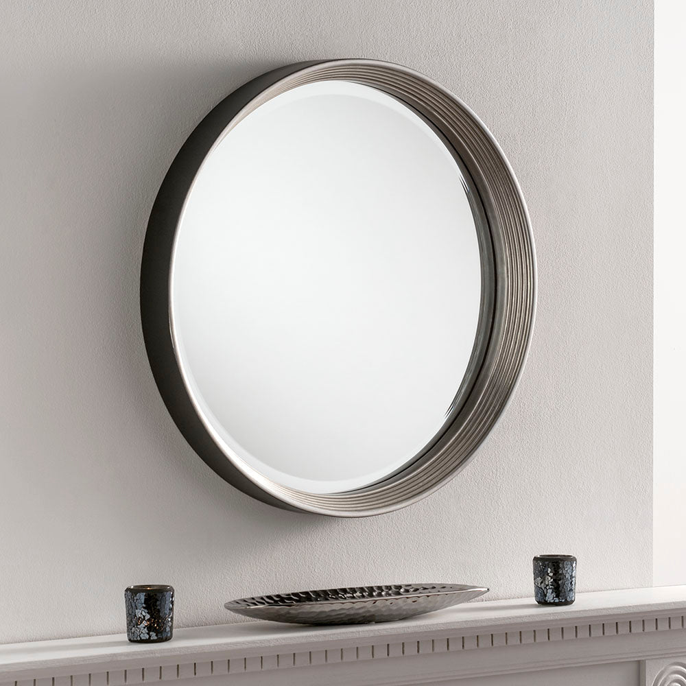 Porthole Silver Wall Mirror 31cm Dia My Store