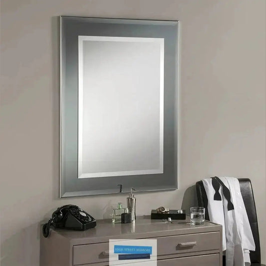 GNG Grey Bevelled Wall Mirror 174cm My Store