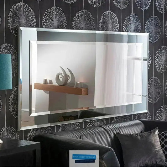 GNG Grey Bevelled Wall Mirror 174cm My Store