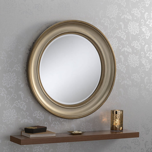 Silver Mix Round Wall Mirror 91cm dia My Store