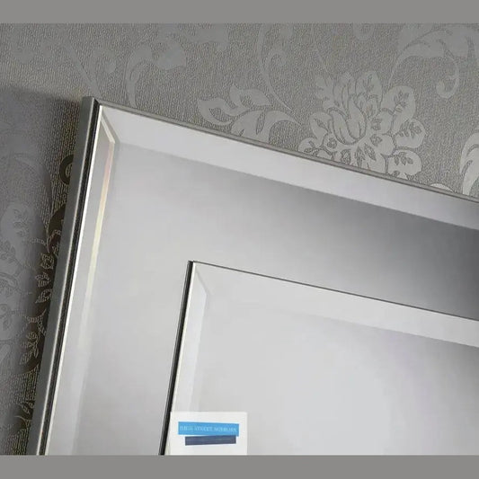 GNG Silver Bevelled Wall Mirror 174cm My Store