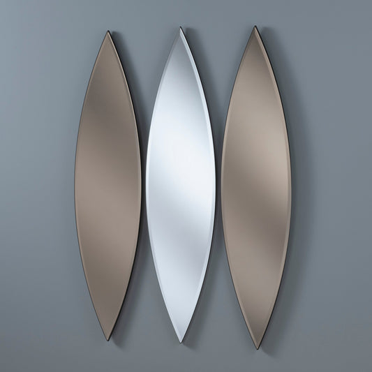 Ellipse Bronze & Silver shaped Wall Mirror set of 3 My Store