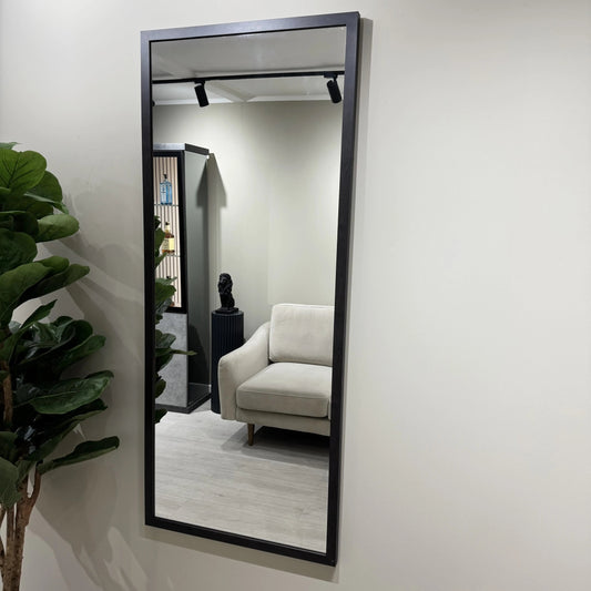hoxton ebony black wall mirror