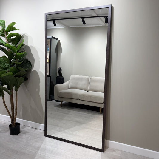 Hoxton Walnut Effect Bevelled Wall Mirror 10 sizes High Street Mirrors
