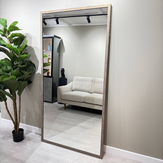 Hoxton Distressed Gold Wood Effect Bevelled Wall Mirror 10 sizes High Street Mirrors