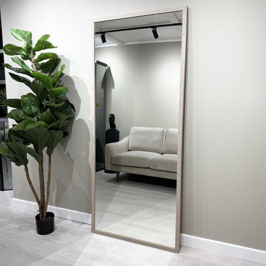 Hoxton Light Oak Bevelled Wall Mirror 10 sizes High Street Mirrors