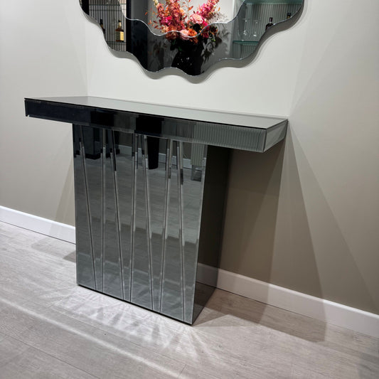 Art Deco Grey Mirrored Console Table My Store