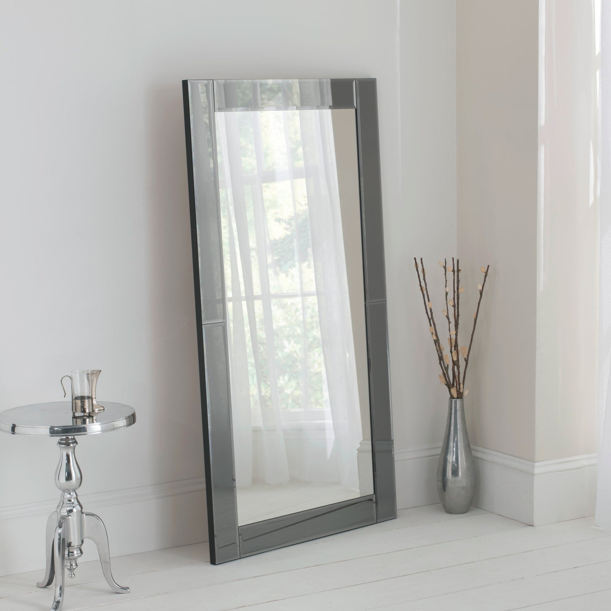 BM Grey Bevelled Wall Mirror -  medium My Store