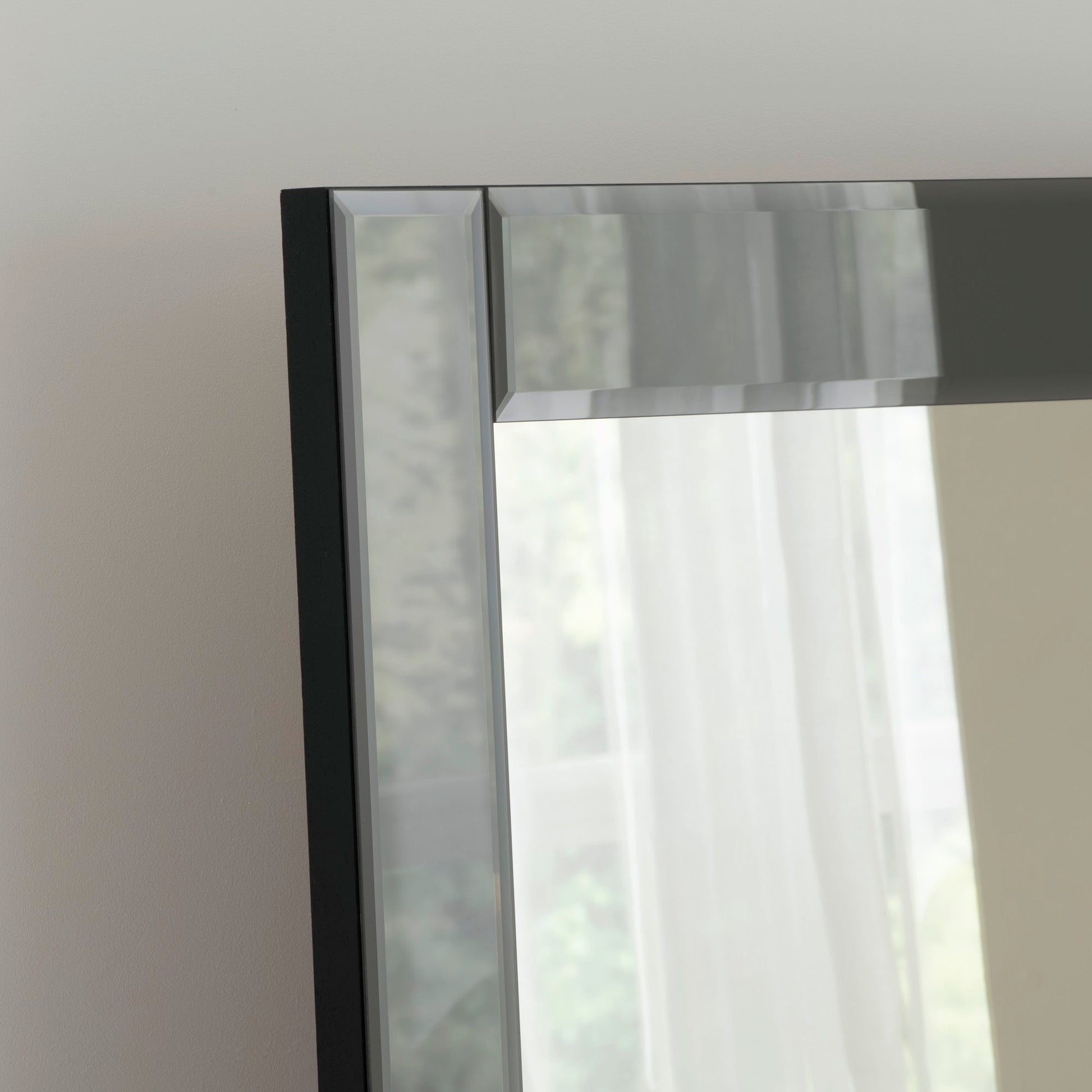 BM Grey Bevelled Wall Mirror -  medium My Store