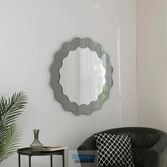 Petal GNG Grey Shaped Mirror Large My Store