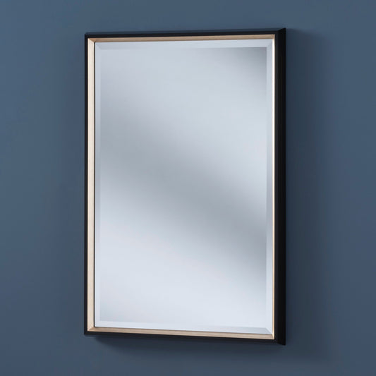 Moda Black & Gold  Bevelled Wall Mirror -  11 sizes My Store