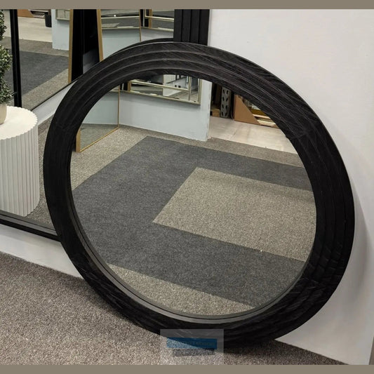 Scala Black Round Wall Mirror High Street Mirrors