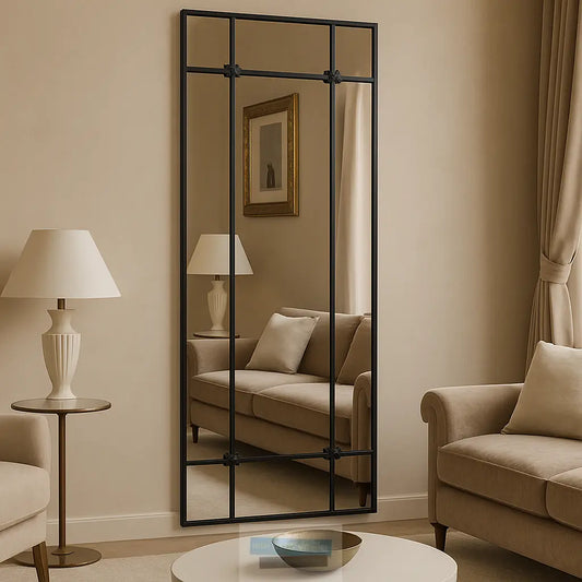 Carlton Black Leaner Wall Mirror High Street Mirrors