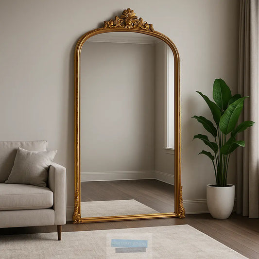 Battersea Gold Leaner Mirror High Street Mirrors