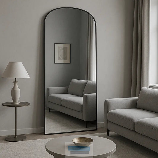 Studio Black Arch Top Wall Mirror High Street Mirrors