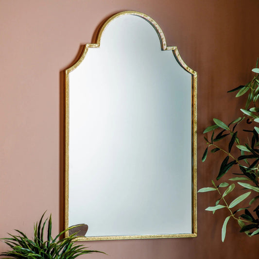 Certosa Shaped Mirror in Gold - High Street Mirrors