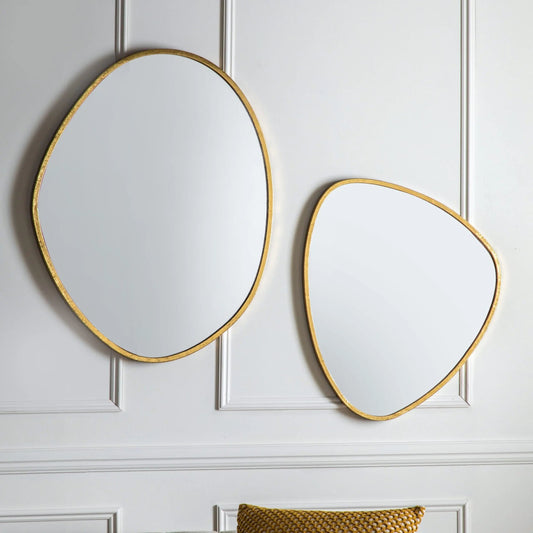 Chattenden Shaped Mirror in Gold Small - High Street Mirrors