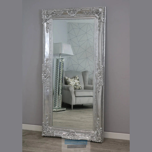 Paris Medium Ornate Mirror in Silver High Street Mirrors
