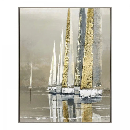 Golden Sails Framed Canvas Wall Art My Store