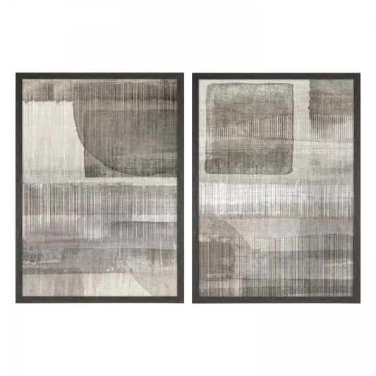 Intersection Set of 2 contemporary framed canvases that boast flare. My Store
