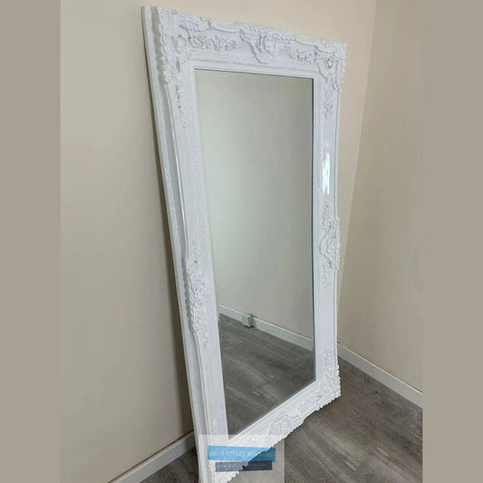 Paris Medium Ornate Mirror in White High Street Mirrors