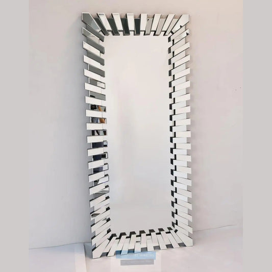 Large Zip Mirror in Silver High Street Mirrors