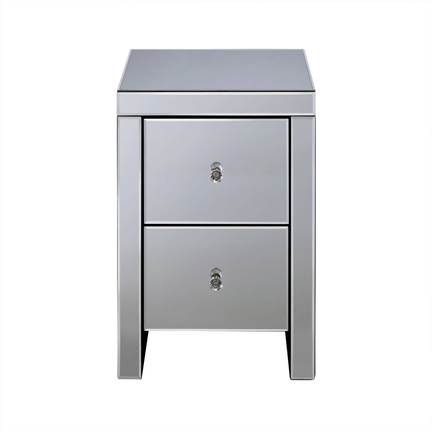 Seville 2 Drawer Mirrored Bedside My Store