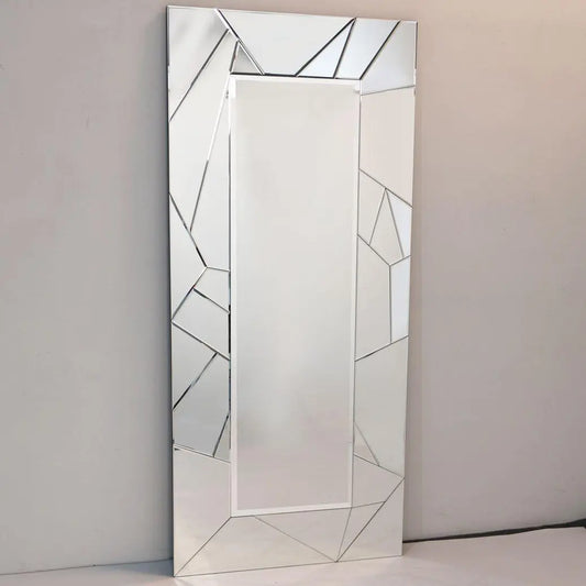 Sovet Silver Bevelled Mirror Large My Store  High Street Mirrors RECTANGULAR WALL MIRROR