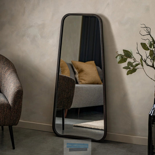 Kurva Large Distressed Black Mirror High Street Mirrors
