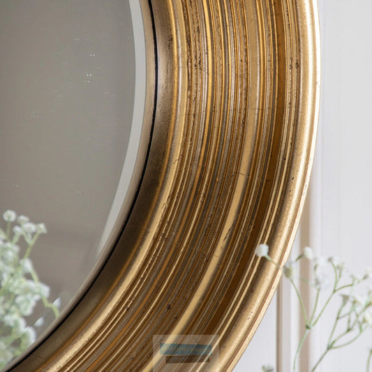 Chaplin Gold Round Wall Mirror High Street Mirrors