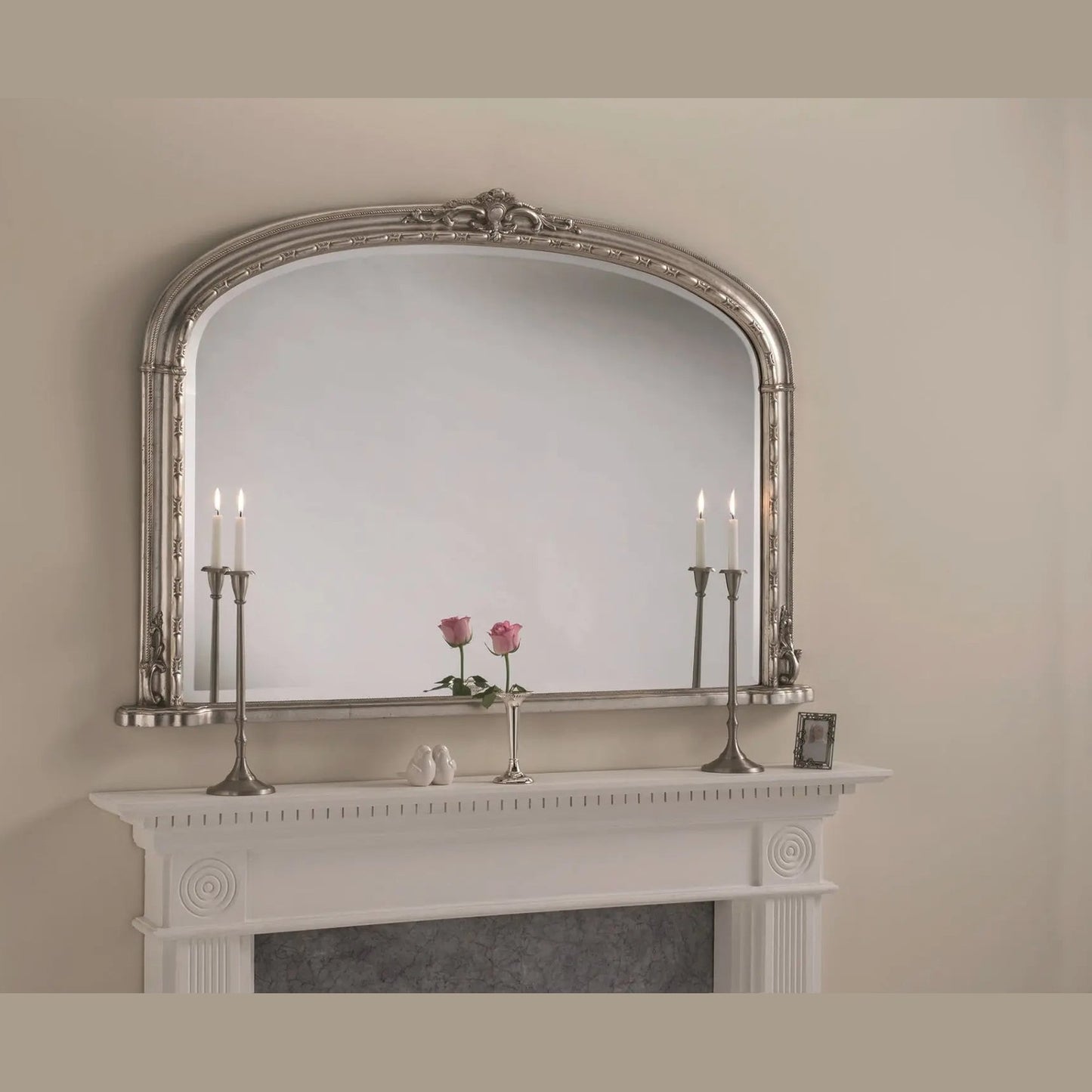 WINDSOR SILVER OVERMANTLE My Store High Street Mirrors wall mirror