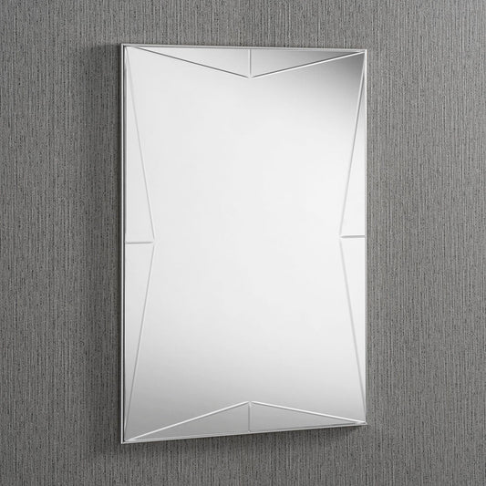 Lincoln Silver Wall Mirror with bevelled Centre Mirror My Store