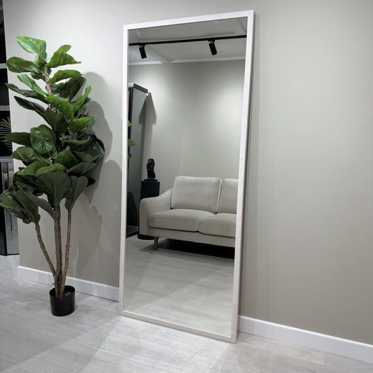 Hoxton White was Oak Bevelled Wall Mirror 10 sizes High Street Mirrors