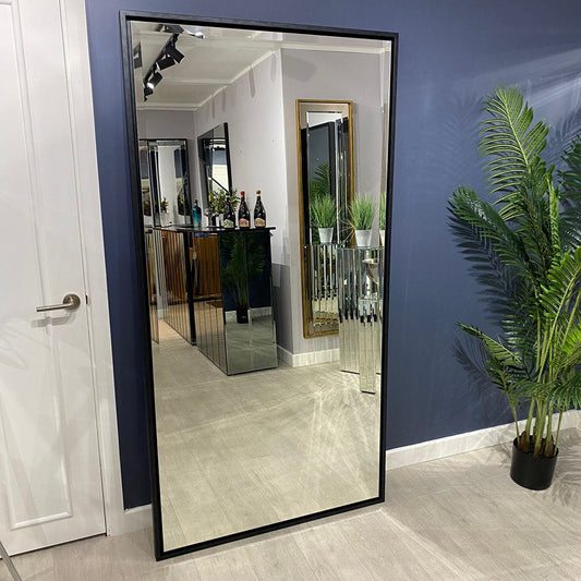 Malaga Bevelled Charcoal framed Wall Mirror 4 sizes My Store