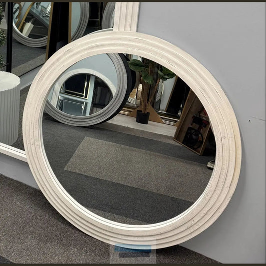 Scala White Round Wall Mirror High Street Mirrors