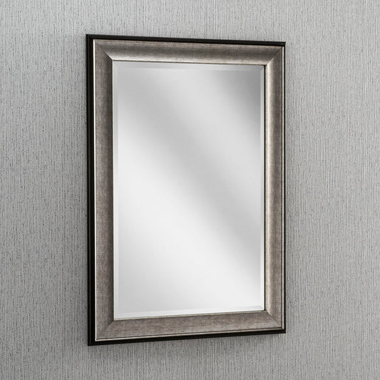 Grey Bevelled Framed Wall Mirror with Black trim  - 10 sizes My Store