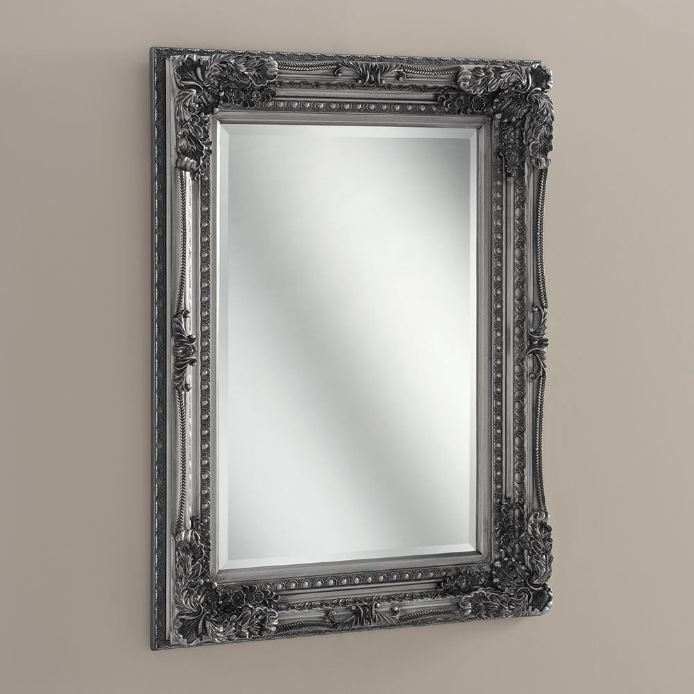 Chantelle Rococo Silver Framed Bevelled Mirror My Store