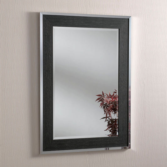 Como Black & Chrome Bevelled Wall Mirror - 9 sizes My Store
