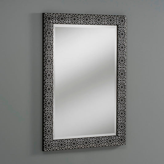 Sunflower Silver & Black Framed Bevelled Wall Mirror My Store