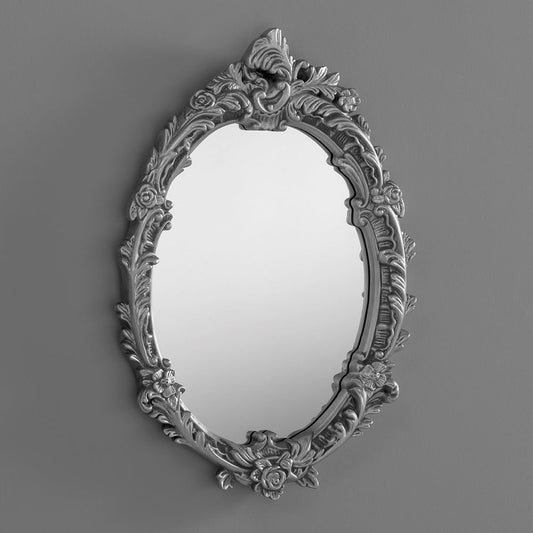 Shaped Oval Silver Wall Mirror My Store