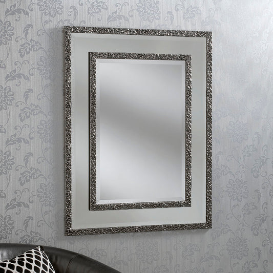Lava Grey Bevelled Wall Mirror My Store