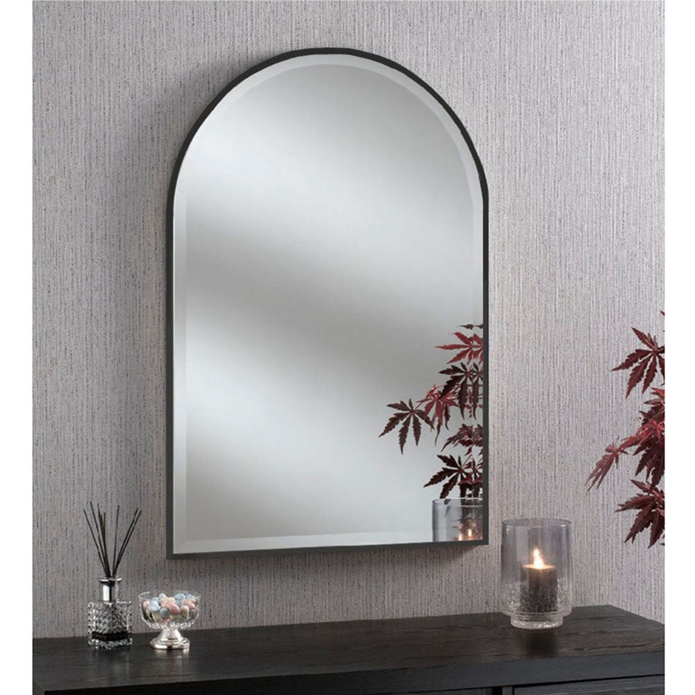 Camden Arch Top Mirror in Black My Store