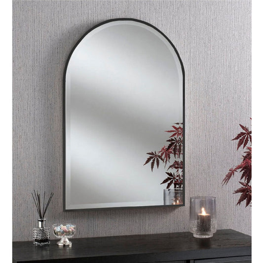 Camden Arch Top Mirror in Black My Store
