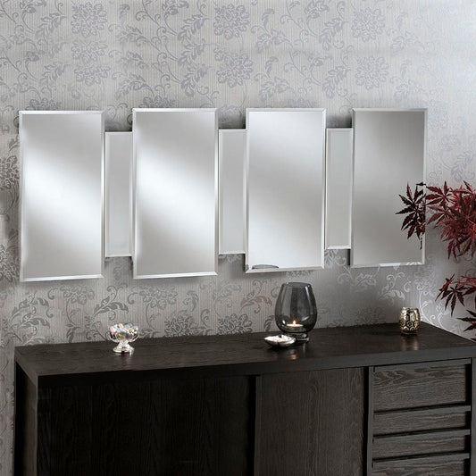 Mars Silver Bevelled wall Mirror Large My Store