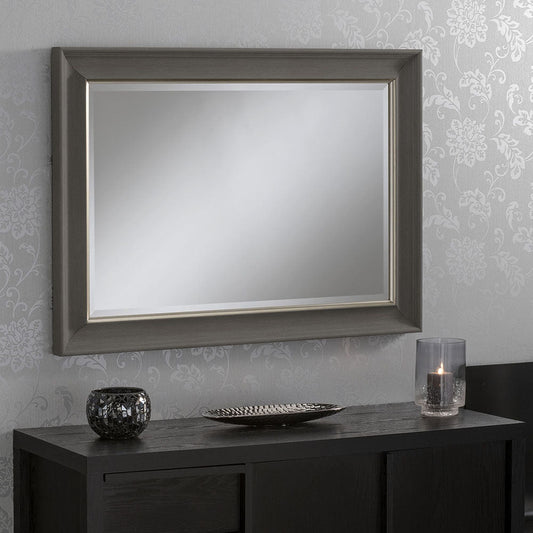 Vegas Matt Grey Wall Mirror 9 sizes My Store