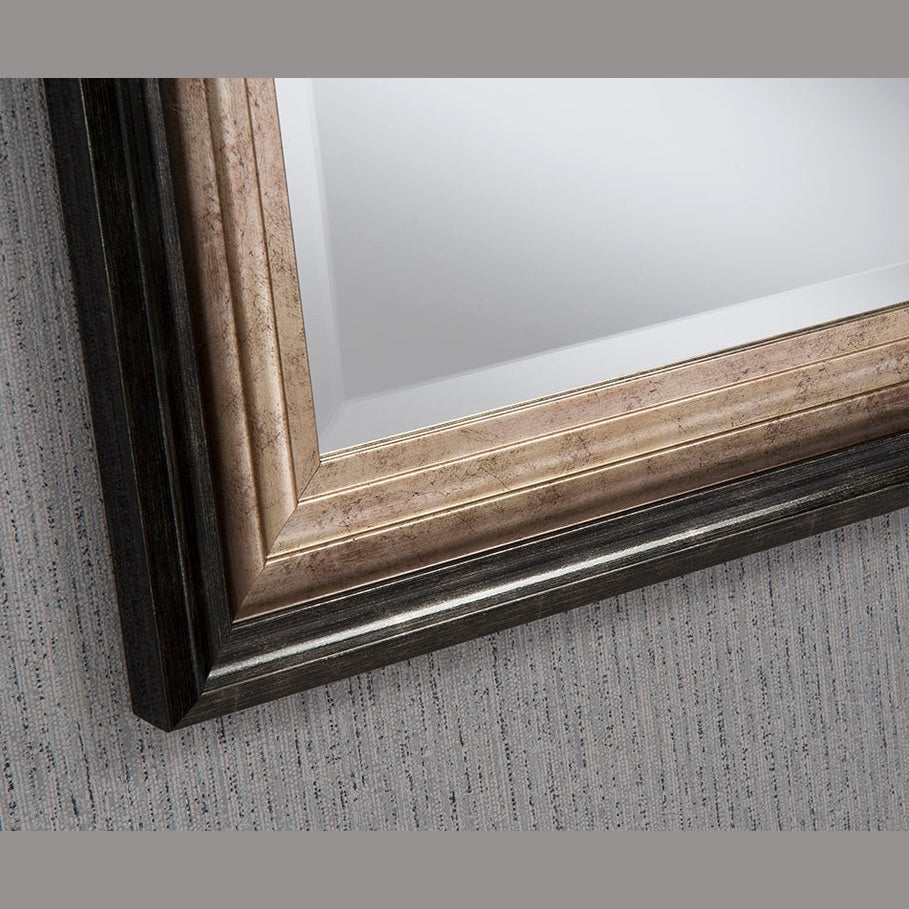 Deco 2 tone Black & Gold Antique Bevelled Wall Mirror 9 sizes My Store