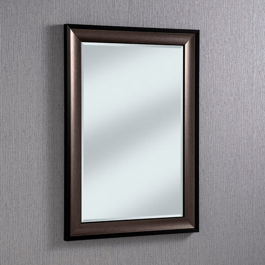 Liberty Black and Brushed Grey Bevelled Wall Mirror 10 sizes My Store