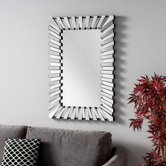 Stella Piano Key Bevelled Rectangle Wall Mirror 2 sizes My Store