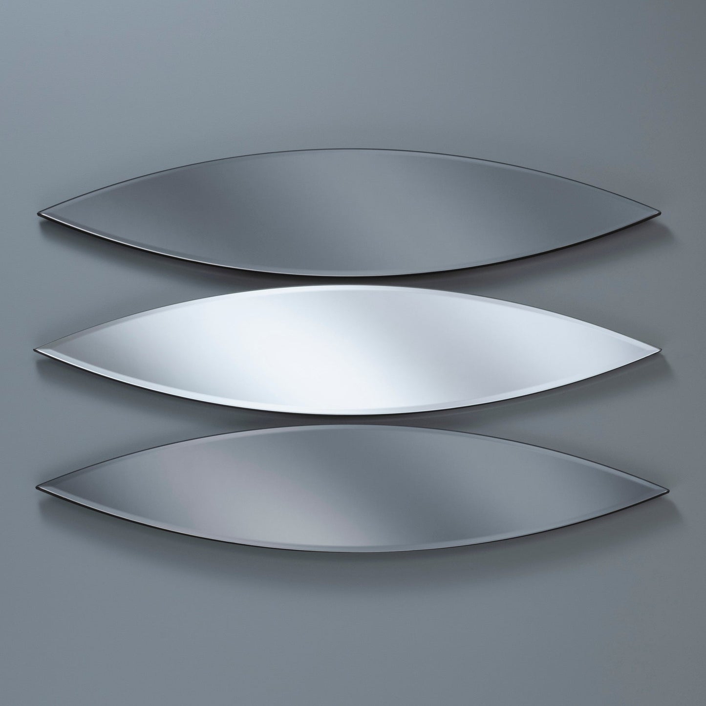 Ellipse Grey & Silver shaped Wall Mirror set of 3 My Store