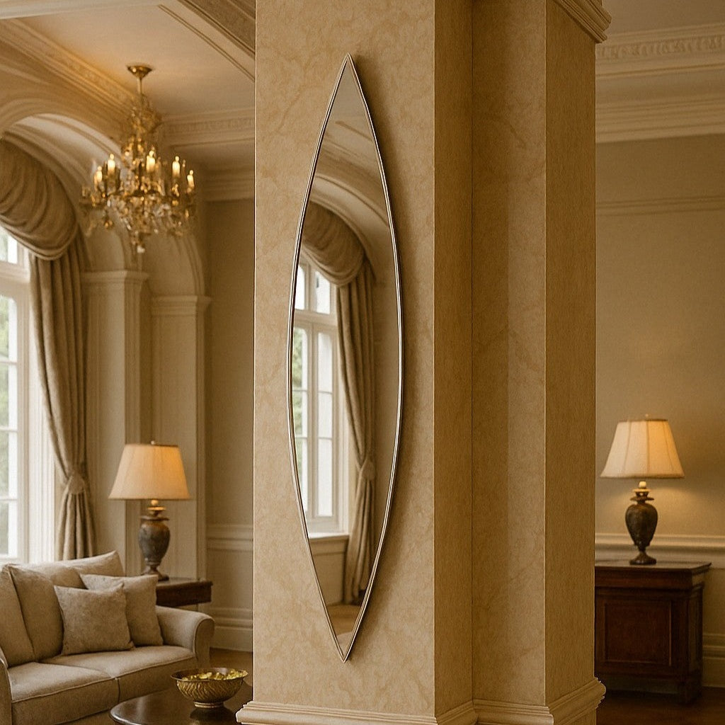 Ellipse Grey & Silver shaped Wall Mirror set of 3 My Store